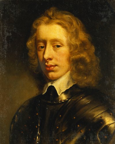 Retrato de um jovem cavalheiro, pensado para ser o duque de Richmond, comprimento do busto, armadura, c.1650 de Peter Lely