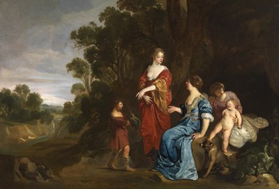 Rueben Apresentando Mandrágoras a Lia, 1640-50 de Peter Lely