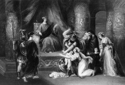E o rei disse: Divida a criança viva em duas, em meados do século XIX. de Peter Lightfoot