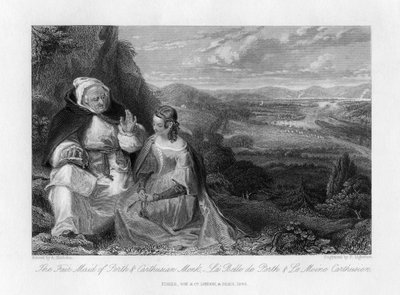 A Empregada Justa de Perth e o Monge Cartuxo, 1845 de Peter Lightfoot