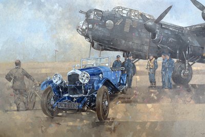 Able Mable and the Blue Lagonda (óleo sobre tela) de Peter Miller