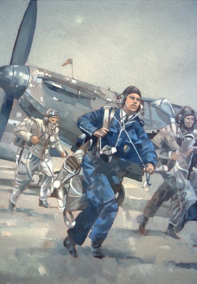 Scramble for the Skies (óleo sobre tela) de Peter Miller
