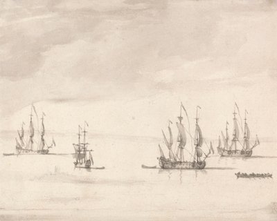 Homens de Guerra fora de Sheerness de Peter Monamy