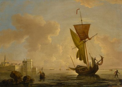 Navios em calmaria de Peter Monamy