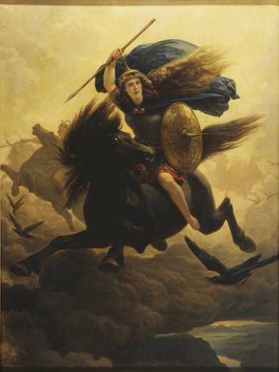 Les valkyries - The Walkueren (Valquírias), de Arbo, Peter Nicolai (1831-1892). Óleo sobre tela de Peter Nicolai Arbo