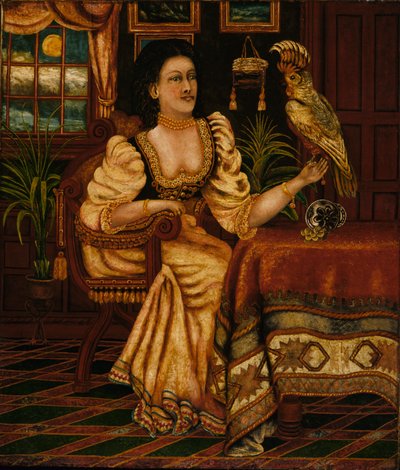Mulher com Cacatua, ca. 1895-1917. de Peter Oliver Foss