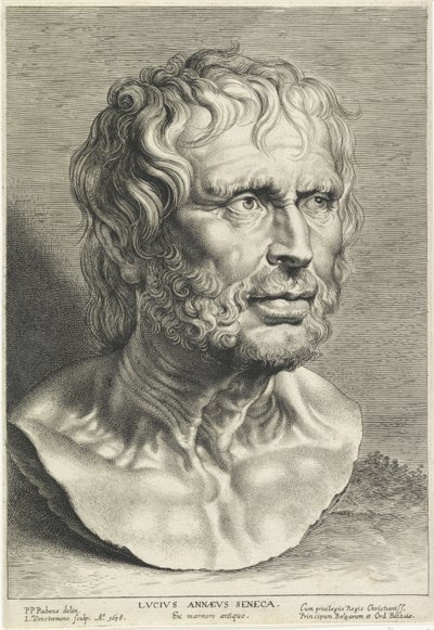 Busto de Sêneca, gravado por Lucas Vorsterman de Peter Paul (after) Rubens