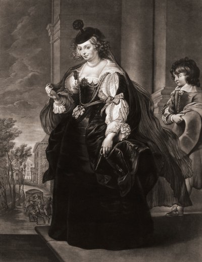 Helena Fourment ou Helene Fourment. Retrato. de Peter Paul (after) Rubens