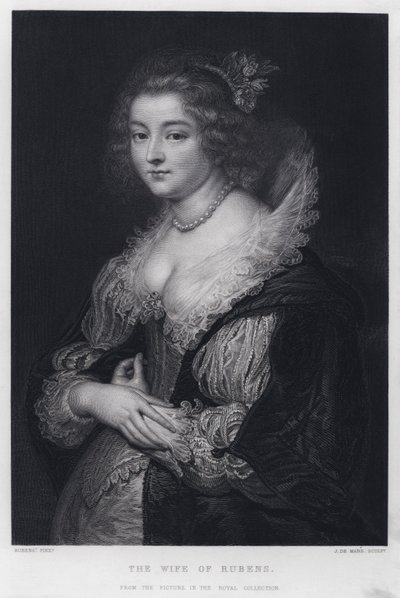 A Esposa de Rubens (gravura) de Peter Paul (after) Rubens
