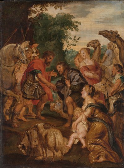 A Reconciliação entre Jacob e Esaú de Peter Paul Rubens (after)