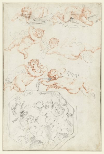 Estudos de putti de Peter Paul Rubens (possibly)