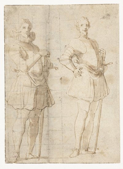 Dois estudos de um oficial permanente de Peter Paul Rubens (possibly)
