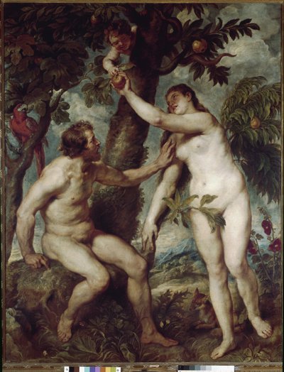 Adão e Eva no paraíso terrestre (óleo sobre tela de Peter Paul Rubens