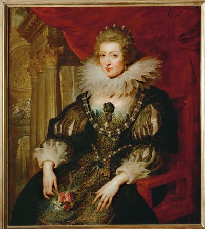 Ana de Áustria, rainha de França (pintura sobre madeira) de Peter Paul Rubens