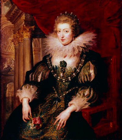 Ana da Áustria, rainha consorte da França, século XVII. de Peter Paul Rubens