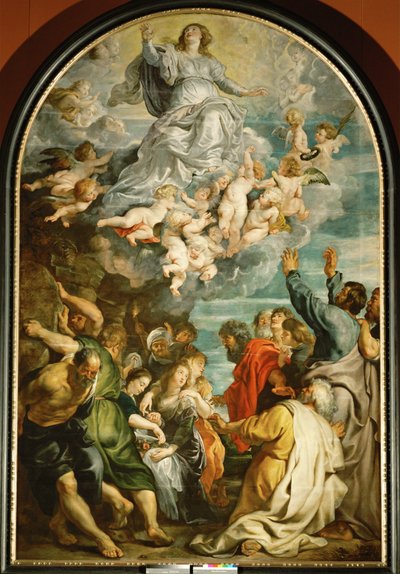 Assunção de Santa Maria, c.1611-14 (pintura sobre madeira de carvalho) de Peter Paul Rubens