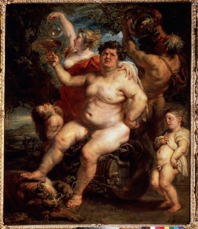 Baco (Bacchus). Peinture de Pierre Paul (Pierre-Paul) Rubens (ou Peter Paul ou Petrus Paulus) (1577-1640). Huile sur toile de Peter Paul Rubens