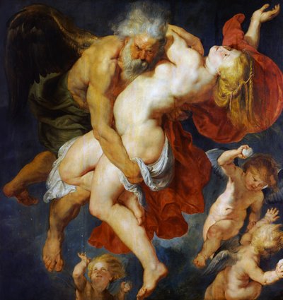 Boreas Abducts Oreithya, c.1620 (óleo sobre painel) de Peter Paul Rubens