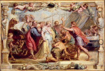 Briseis, devolvido a Aquiles, 16301631 de Peter Paul Rubens