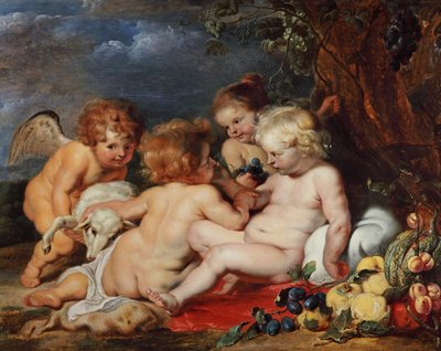Cristo com o jovem São João e os anjos de Peter Paul Rubens