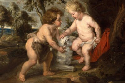 O pequeno Jesus com o menino João de Peter Paul Rubens