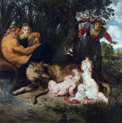 Encontrando Romulus e Remus. 1612 de Peter Paul Rubens