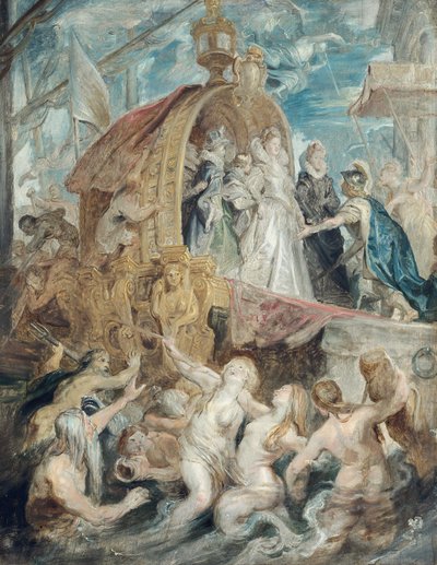 O desembarque em Marselha (esboço para o ciclo dos Médici) de Peter Paul Rubens