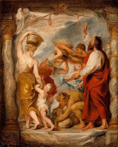 Die Mannalese. Um 1626-27 de Peter Paul Rubens