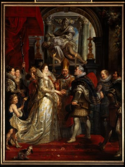 O casamento da princesa Maria de Médici por procuração com o rei Henrique IV de Peter Paul Rubens