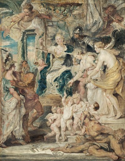 O Governo Feliz (esboço do ciclo dos Médici) de Peter Paul Rubens