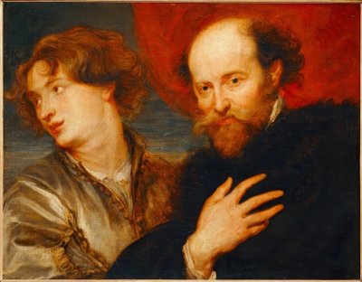 Retrato duplo-idealizado de van Dyck e Rubens de Peter Paul Rubens
