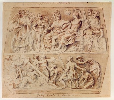 Desenho da Gemma Augustea (caneta e tinta sobre papel) de Peter Paul Rubens