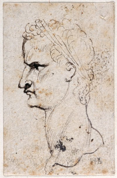 Gaius Caligula, de dez desenhos de oito dos primeiros doze Césares, após as medalhas de Giovanni da Cavino (caneta e tinta sobre papel) de Peter Paul Rubens
