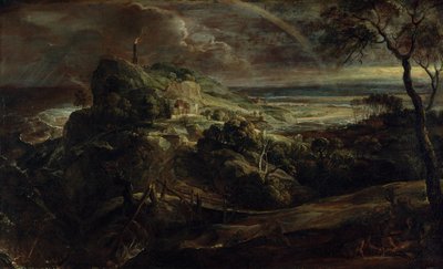 Alemão: Landschaft mit dem Schiffbruch des Paulus Paisagem com o naufrágio de Paulo de Peter Paul Rubens
