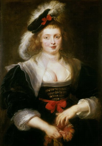 Hélène Fourment calçando uma luva, ca 1631. de Peter Paul Rubens