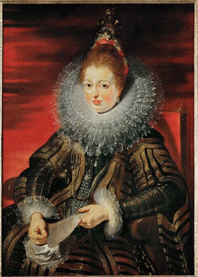 Infanta Isabella Clara Eugenia, c.1613-15 (óleo sobre madeira) de Peter Paul Rubens