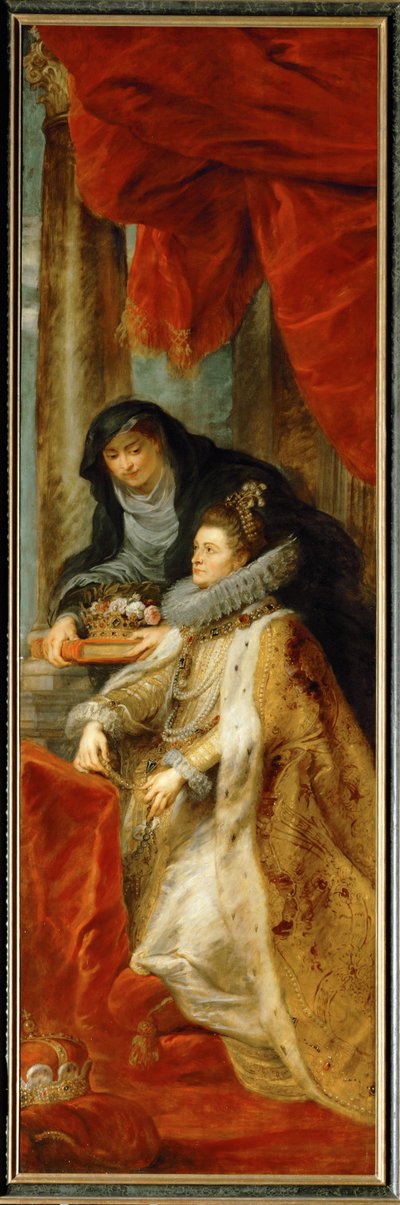 A Infanta Isabel Clara Eugénia com Santa Isabel da Hungria de Peter Paul Rubens
