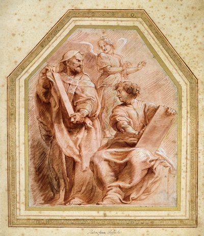 Jeremias Ditando a Palavra de Deus para Baruque, Filho de Nerias de Peter Paul Rubens
