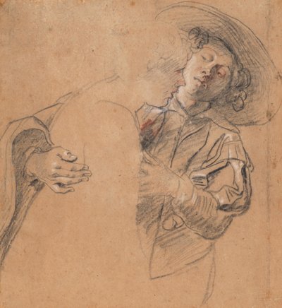 Um jovem a abraçar uma jovem de Peter Paul Rubens