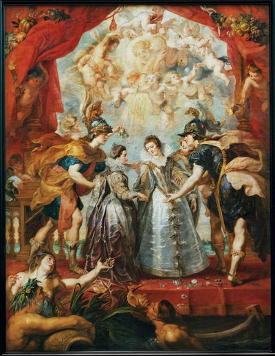 A troca das duas princesas de França e de Espanha no rio Bidasoa de Peter Paul Rubens