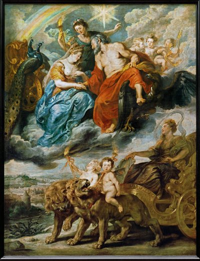 O encontro do Rei e de Maria de Médicis em Lyon de Peter Paul Rubens