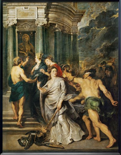 A conclusão da paz (pintura sobre tela) de Peter Paul Rubens