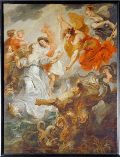 A perfeita reconciliação da rainha e seu filho ... de Peter Paul Rubens