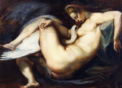 Leda e o cisne, 1598-1599 de Peter Paul Rubens