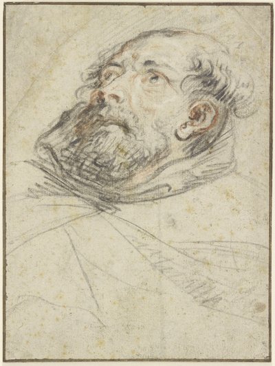 Monge olhando para cima (Exemplum doloris) de Peter Paul Rubens