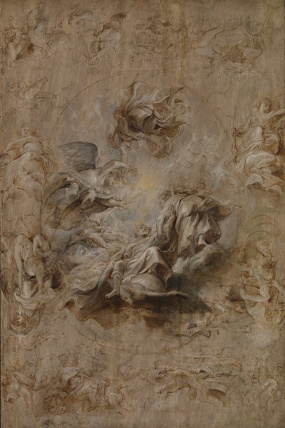 Esboço Múltiplo para o Teto da Casa de Banquetes de Peter Paul Rubens