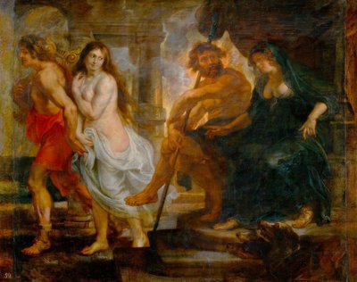 Orfeu e Eurídice com Plutão e Proserpina de Peter Paul Rubens