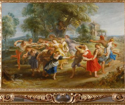 Dança dos Camponeses, c.1630 (pintura sobre madeira) de Peter Paul Rubens