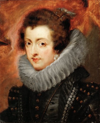 Retrato de Elisabeth da França (1602-1644), rainha consorte da Espanha - Pieter Paul Rubens (1577-1640). Óleo sobre madeira, c. 1629. Dimensão : 48,5x40,5 cm. Museu de História de Arte, Vienne de Peter Paul Rubens