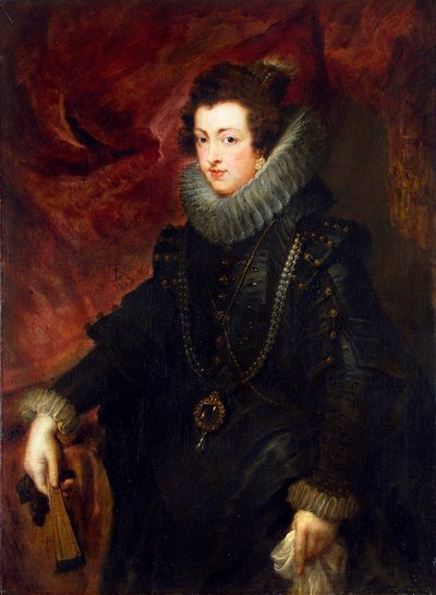 Retrato da rainha Elisabeth da França 1602-1644, rainha consorte da Espanha, c1628-1629 de Peter Paul Rubens